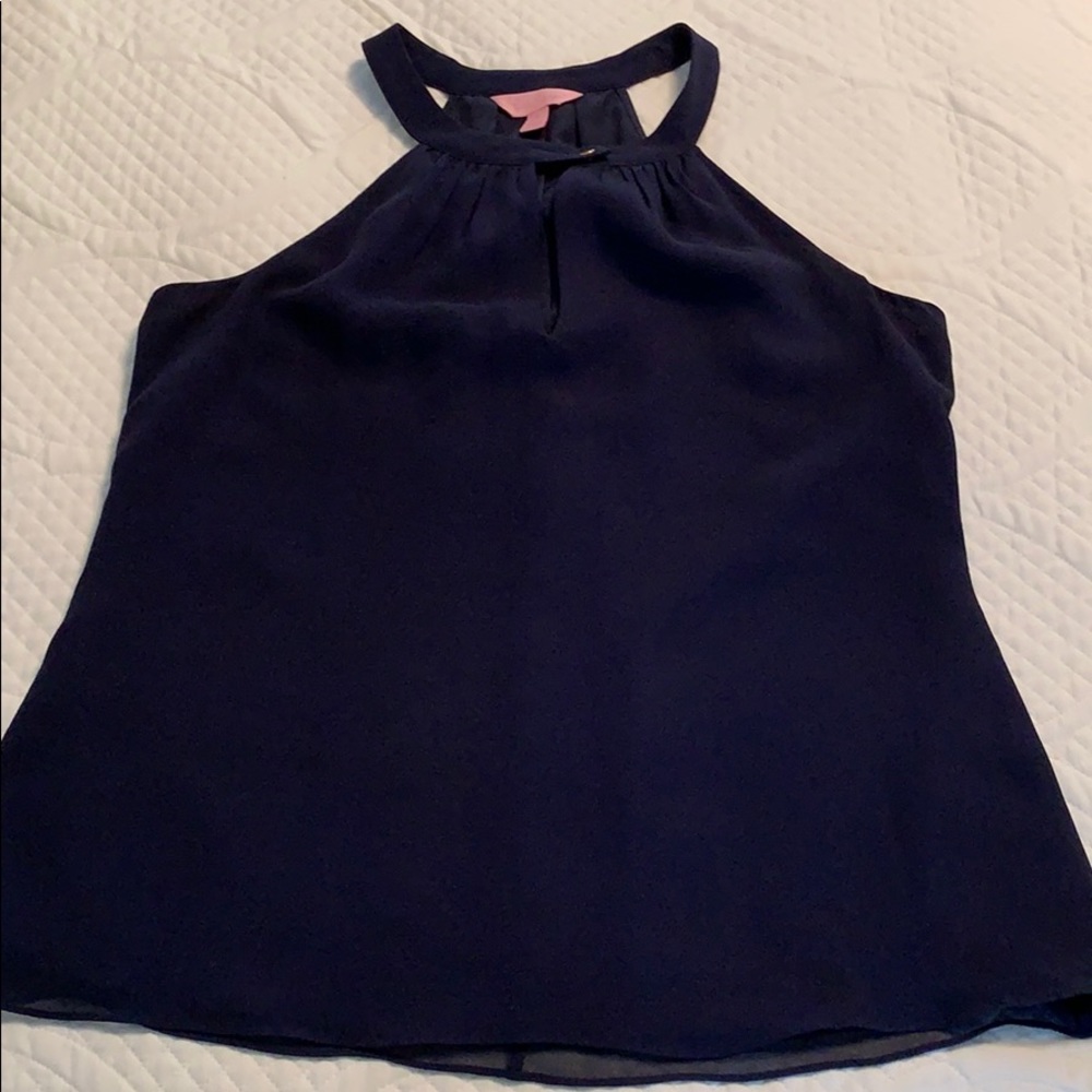 Lilly Pulitzer silk halter blouse, size small